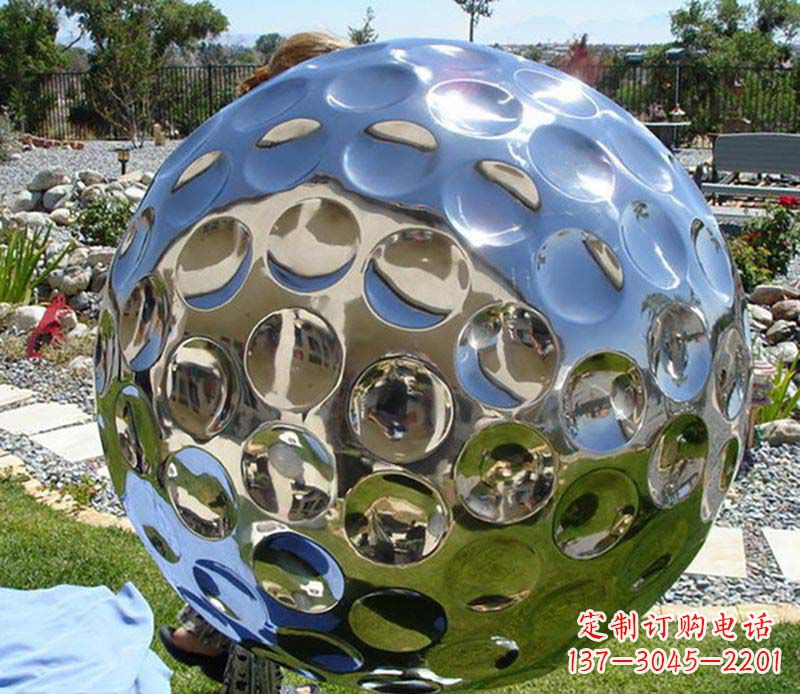 开封不锈钢高尔夫球雕塑