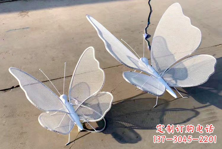 开封不锈钢钢丝网格蝴蝶雕塑——灯光下的灵动之美