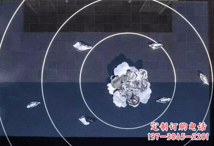 开封不锈钢公园波纹和莲花雕塑