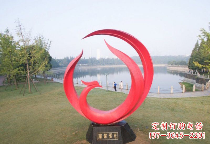 开封凤凰雕塑——点缀不锈钢公园的美丽风景