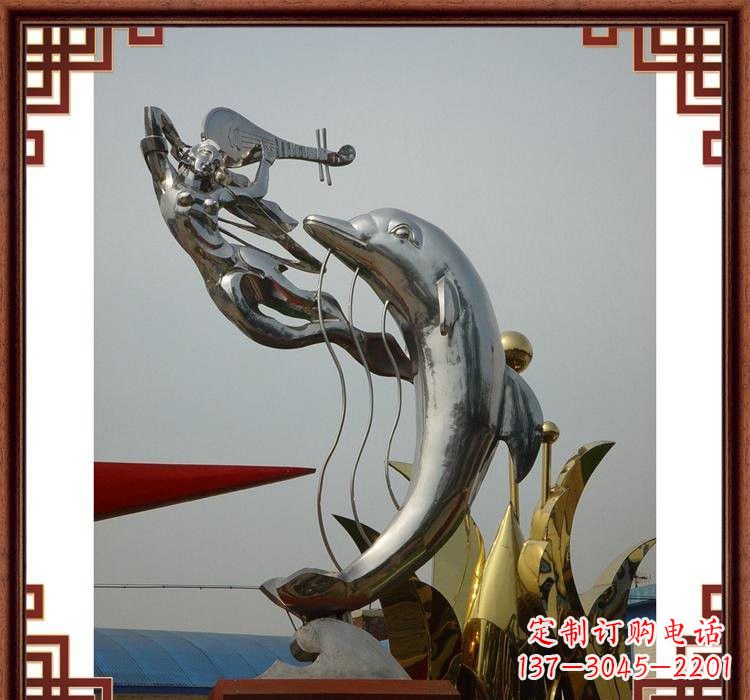 开封不锈钢海豚雕塑——美丽的海洋艺术