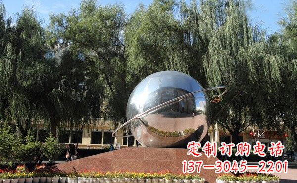 开封不锈钢公园地球雕塑
