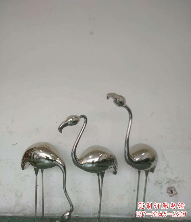 开封不锈钢火烈鸟雕塑精美的艺术之作