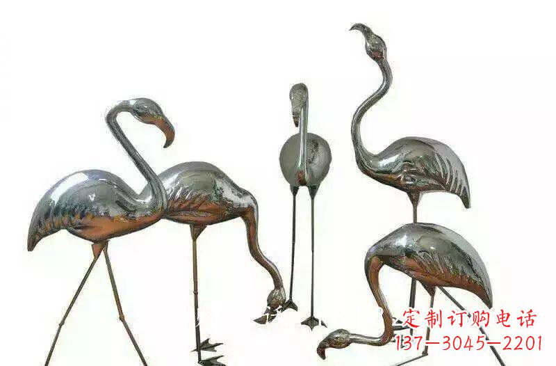 开封不锈钢火烈鸟雕塑——美丽的自然之美