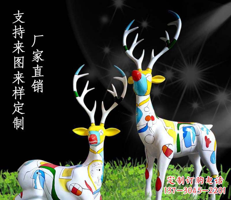 开封不锈钢动物雕塑——小鹿