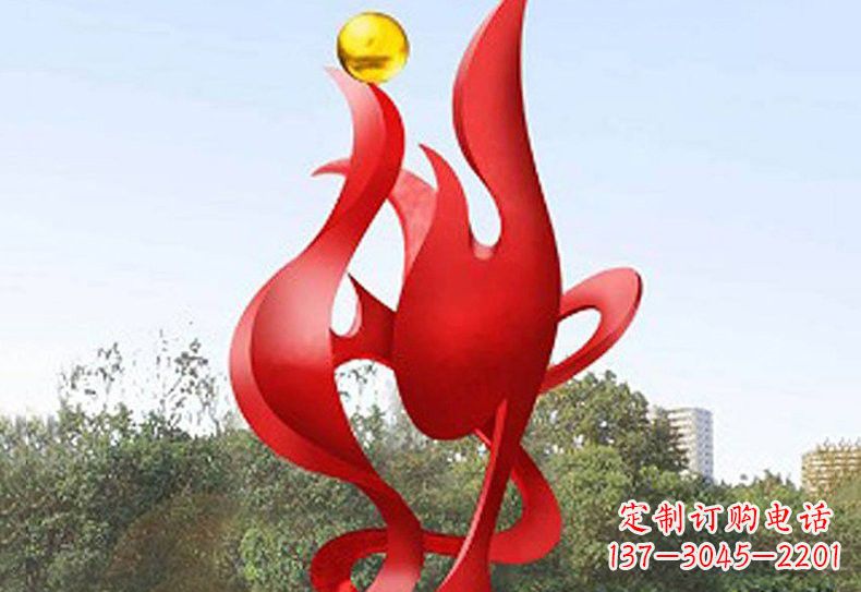 开封不锈钢凤凰雕塑——象征着古代神兽的传奇