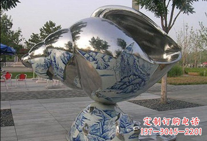 开封不锈钢海螺雕塑艺术的精美结晶
