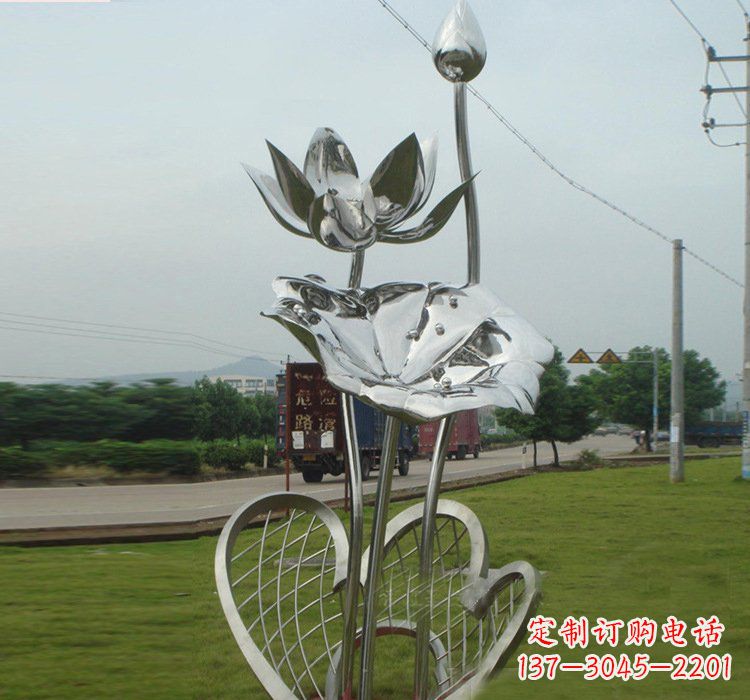 开封不锈钢荷叶雕塑——精美优雅的艺术品