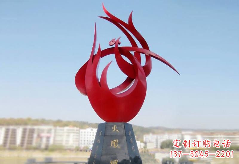 开封凤凰雕塑——点缀不锈钢公园