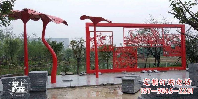 开封不锈钢剪纸龙凤雕塑精美雕刻传承古老文化