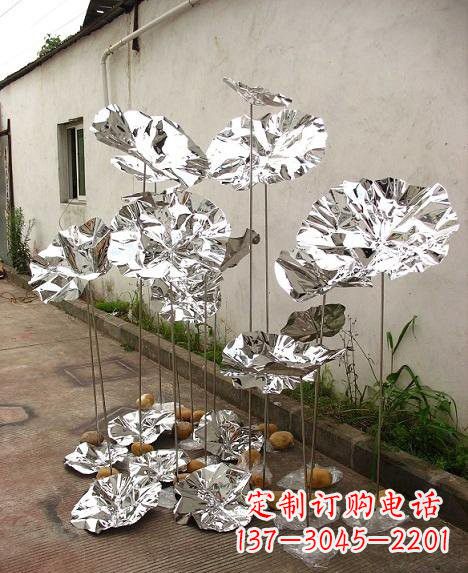 开封不锈钢荷叶雕塑——精美绝伦