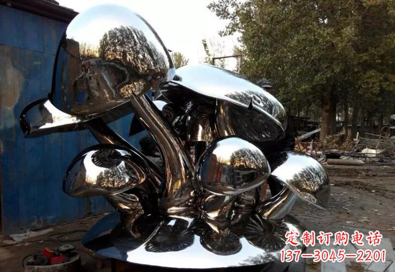 开封不锈钢公园蘑菇雕塑