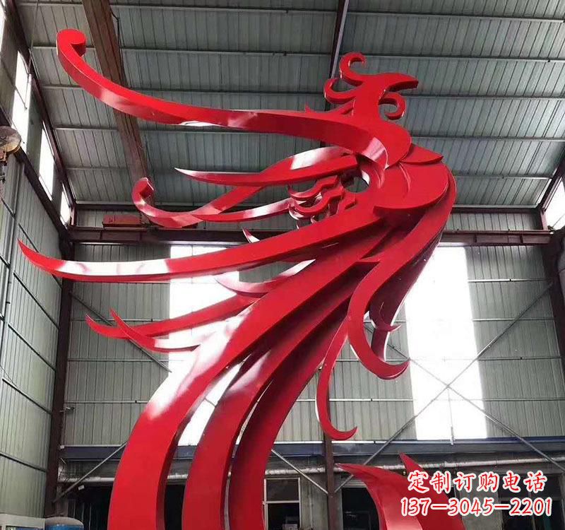 开封不锈钢公园烤漆凤凰雕塑