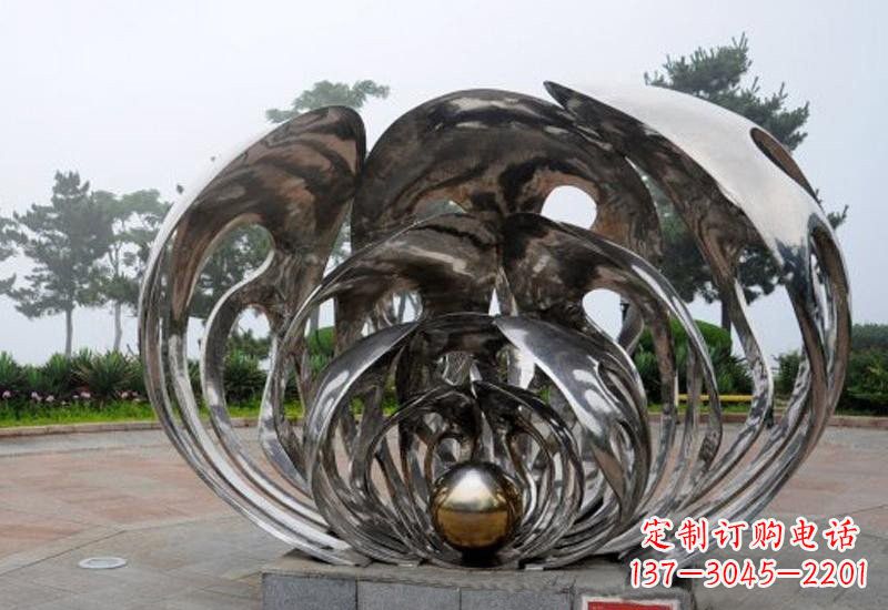 开封不锈钢贝壳雕塑海洋风情的精美礼赞