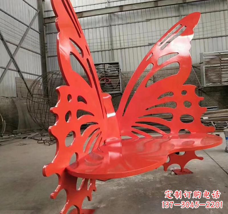 开封不锈钢蝴蝶座椅雕塑美丽的艺术作品