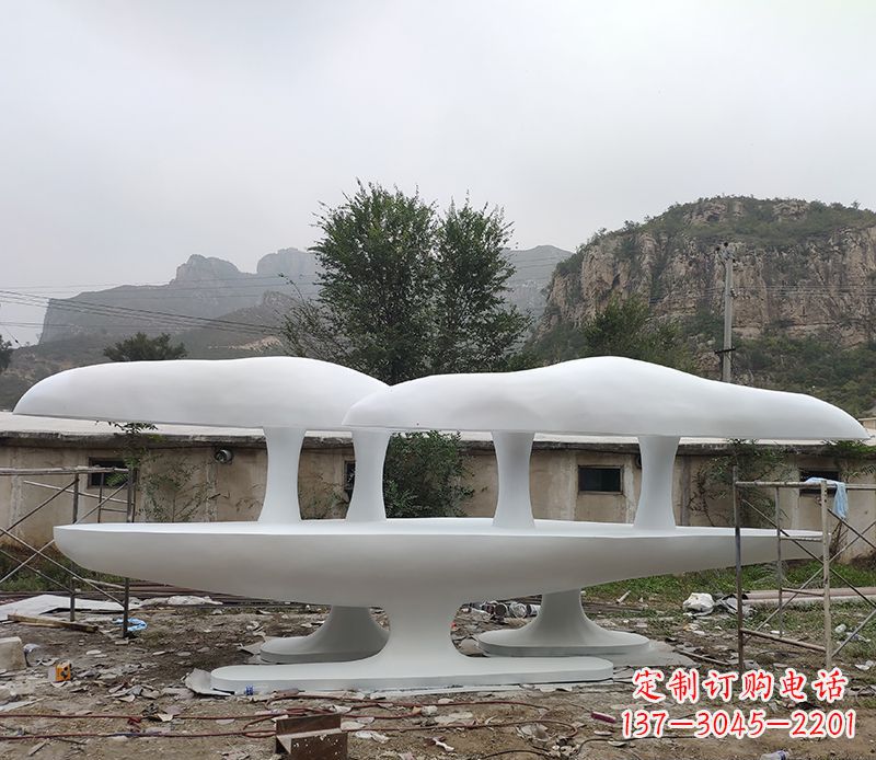 开封不锈钢蘑菇雕塑美丽的景观装置