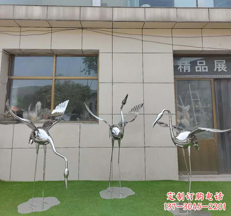 开封不锈钢仙鹤雕塑传承传统文化
