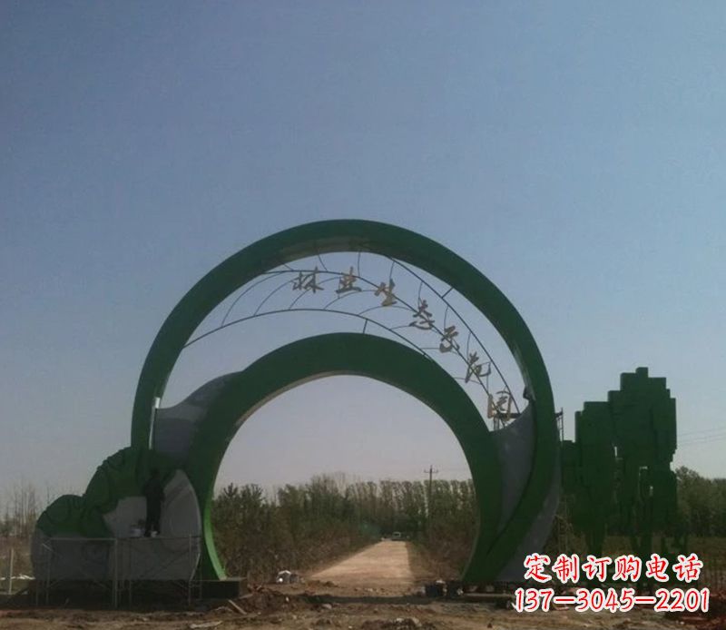 开封不锈钢拱门雕塑给家园增添艺术气息
