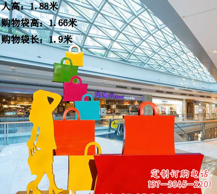 开封不锈钢购物袋雕塑艺术品的独特之处