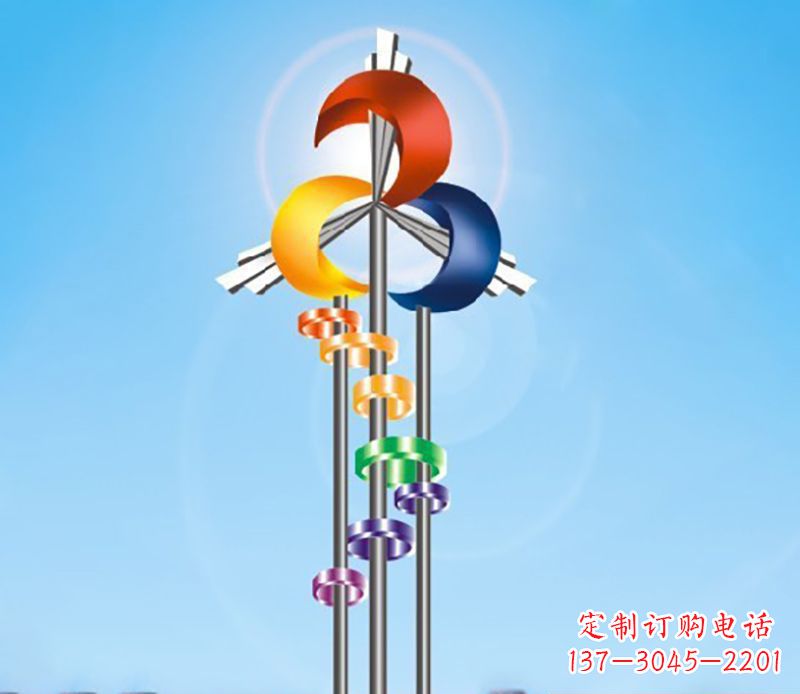 开封不锈钢广场风车雕塑