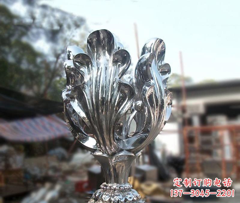 开封不锈钢广场镜面紫荆花雕塑