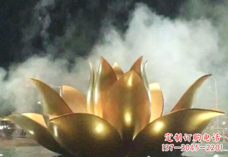 开封不锈钢莲花喷泉雕塑——让美景更加精彩
