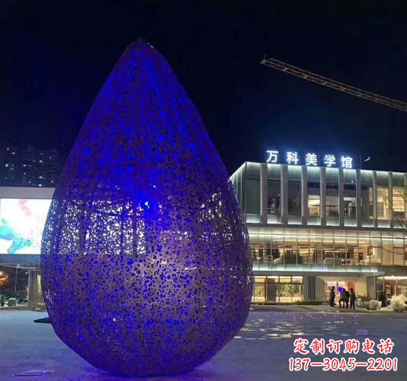 开封不锈钢水滴雕塑-自然之美