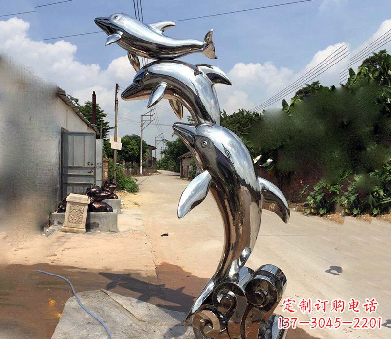开封不锈钢海豚雕塑艺术的浪漫