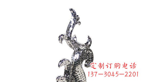 开封不锈钢海豚抽象雕塑