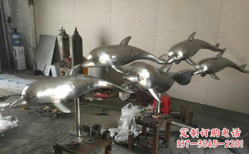 开封不锈钢海豚雕塑