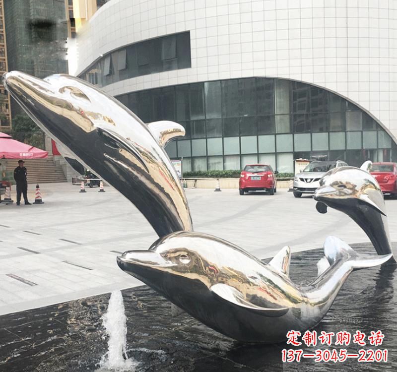 开封不锈钢海豚雕塑艺术与美的结合