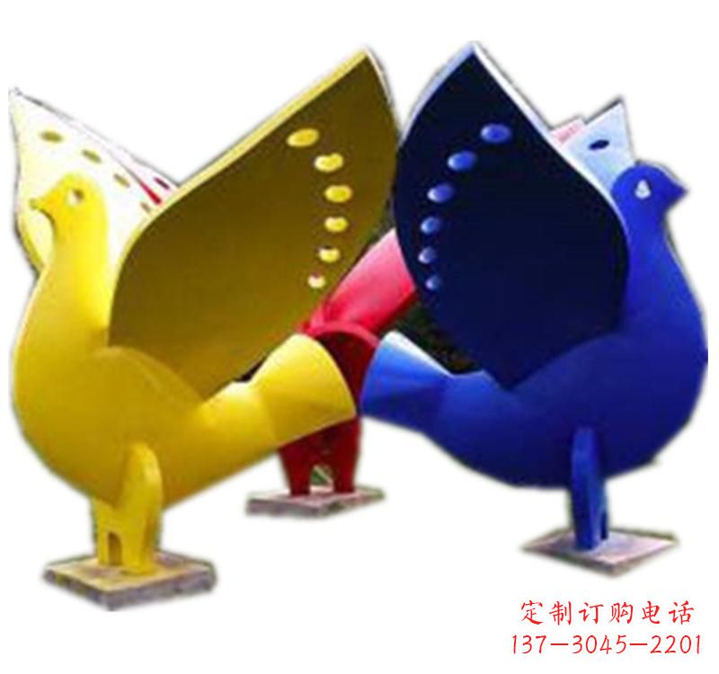 开封不锈钢和平鸽雕塑2