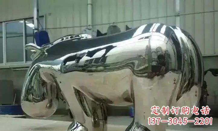 开封不锈钢河马雕塑 (2)