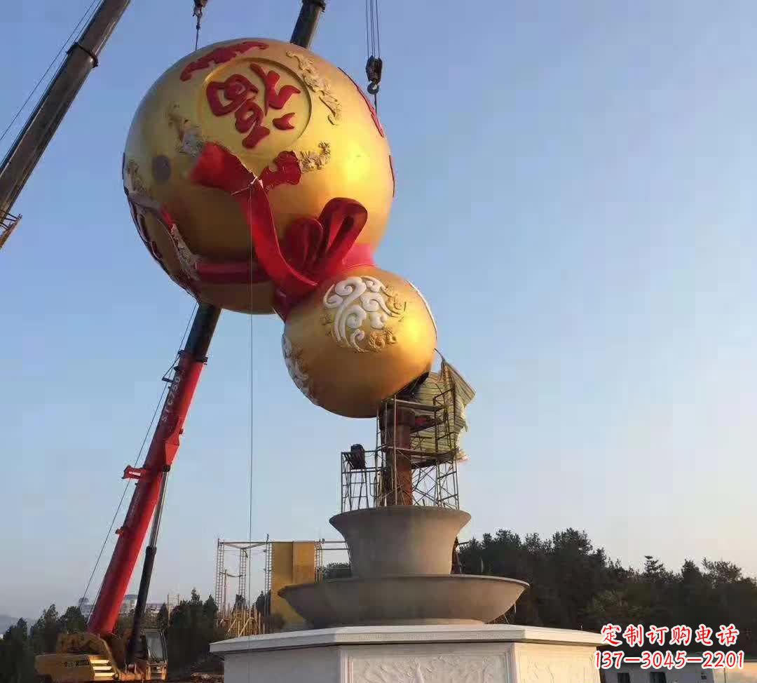 开封不锈钢葫芦景观摆件