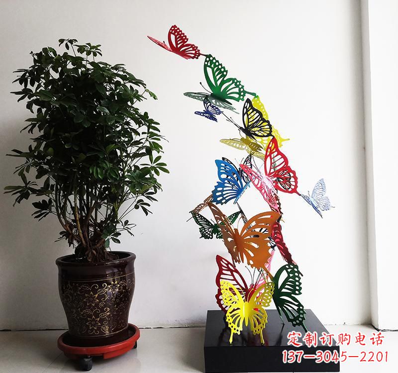 开封不锈钢蝴蝶雕塑精美的艺术品
