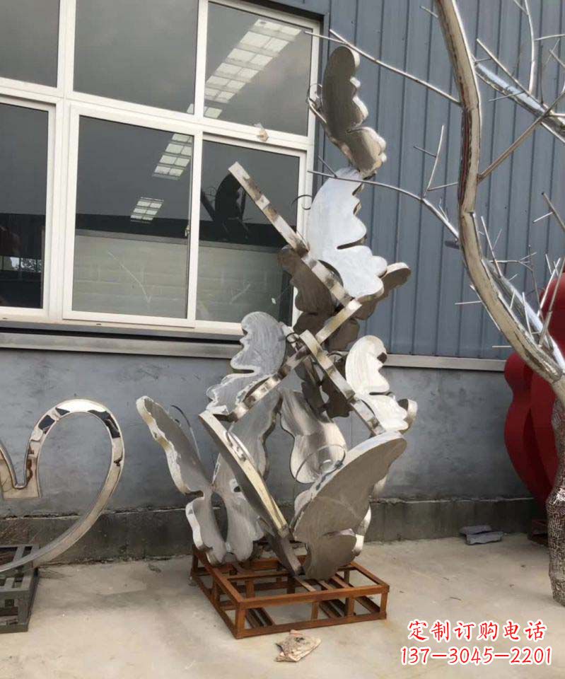 开封蝴蝶之舞不锈钢雕塑精美绝伦