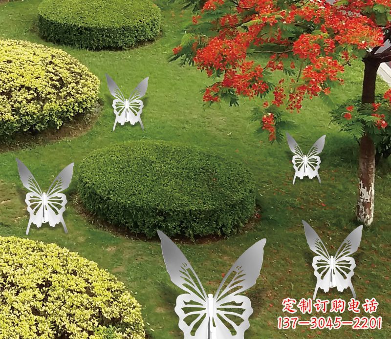 开封灵动飞舞不锈钢蝴蝶雕塑
