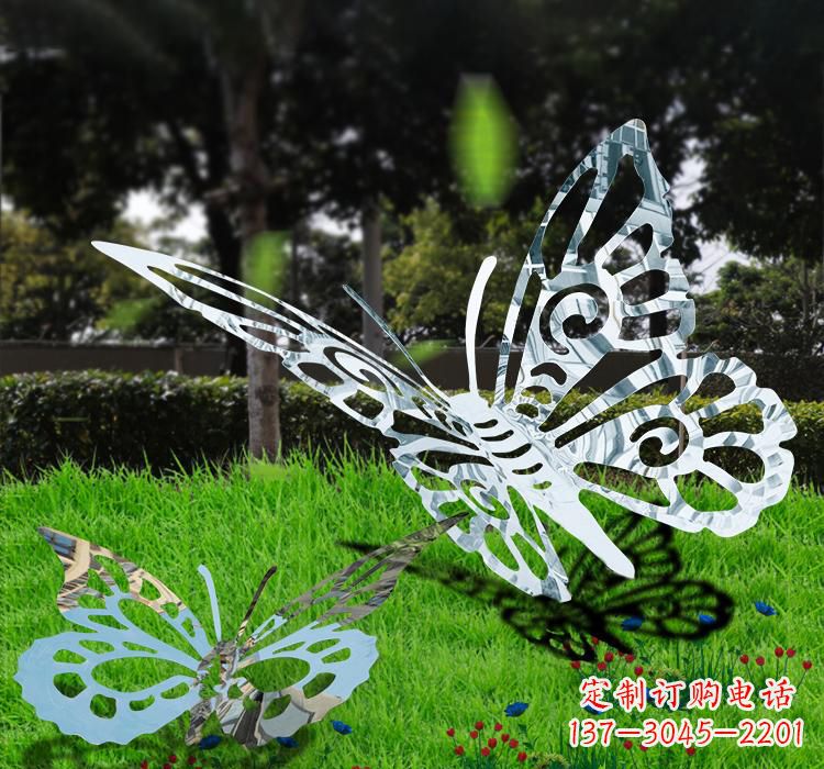 开封不锈钢蝴蝶昆虫雕塑