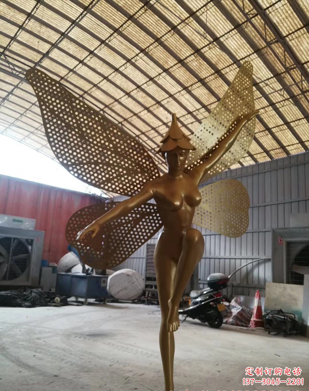 开封不锈钢蝴蝶仙子雕塑精美的美丽之作