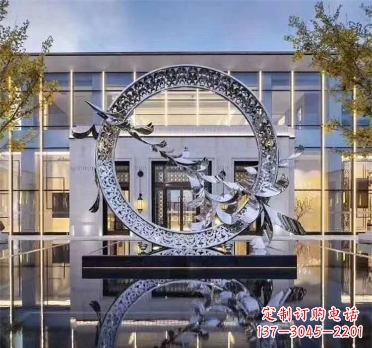 开封大雁飞翔,不锈钢户外雕塑雍容陈列