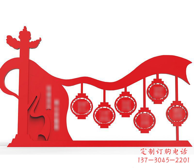 开封灯笼雕塑传承社会主义核心价值观