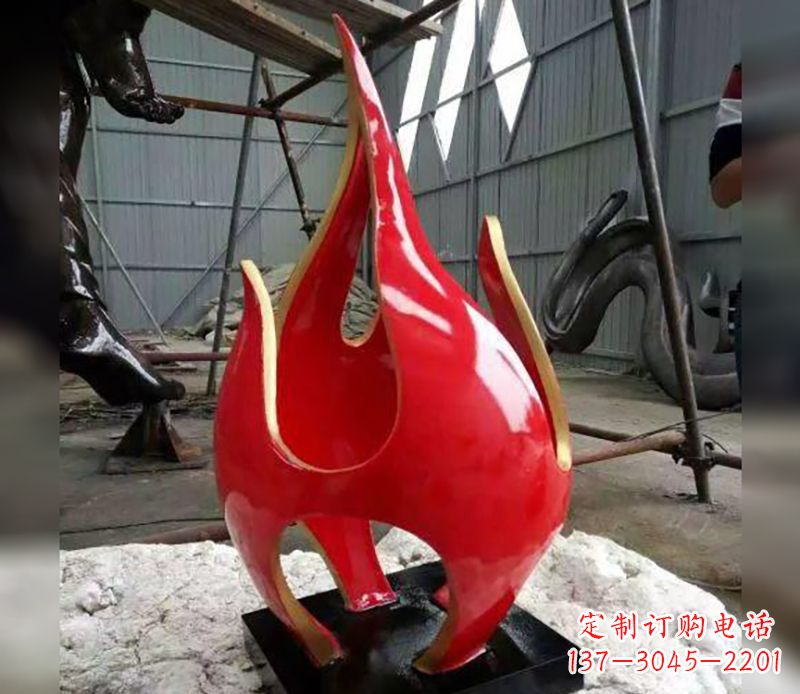 开封不锈钢火龙果雕塑传承传统文化的艺术品