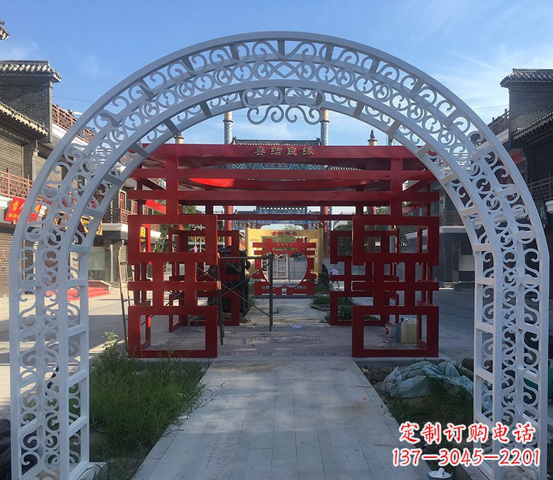 开封不锈钢拱门雕塑——精美绝伦