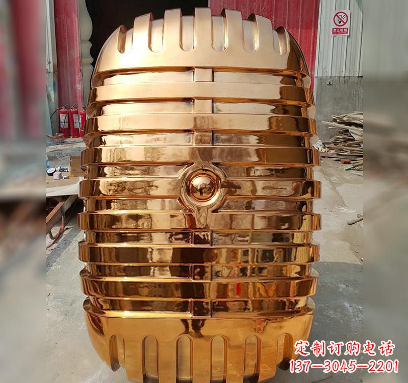 开封不锈钢话筒雕塑传承历史的象征