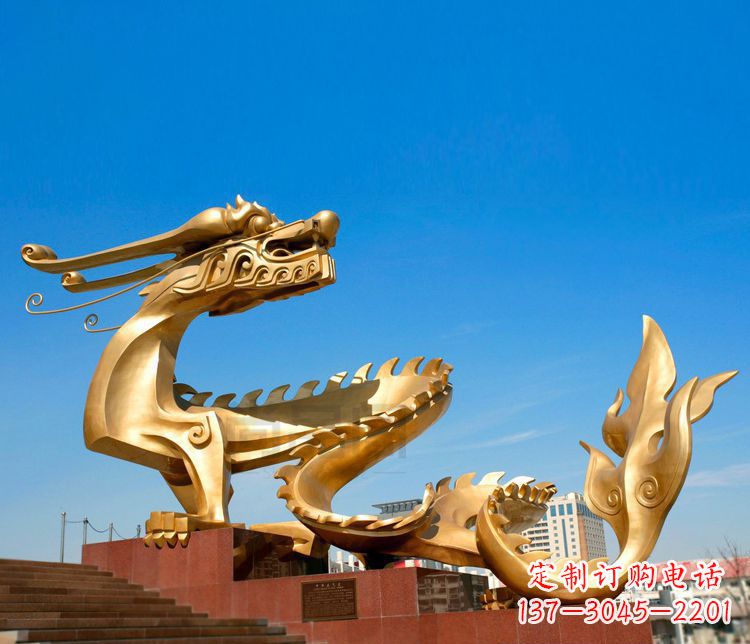 开封不锈钢金龙雕塑
