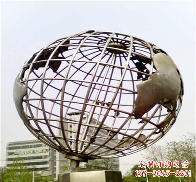 开封不锈钢地球仪雕塑让美景永恒