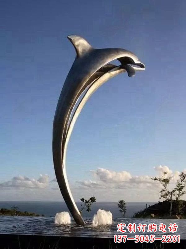开封不锈钢海豚雕塑让游客流连忘返
