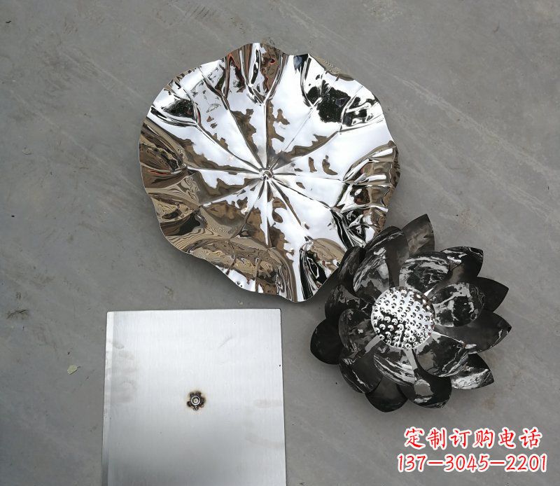 开封不锈钢荷叶公园景观雕塑