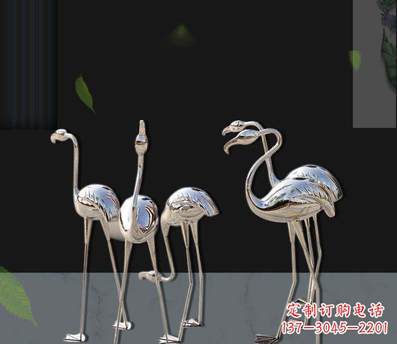 开封非凡之美不锈钢火烈鸟雕塑