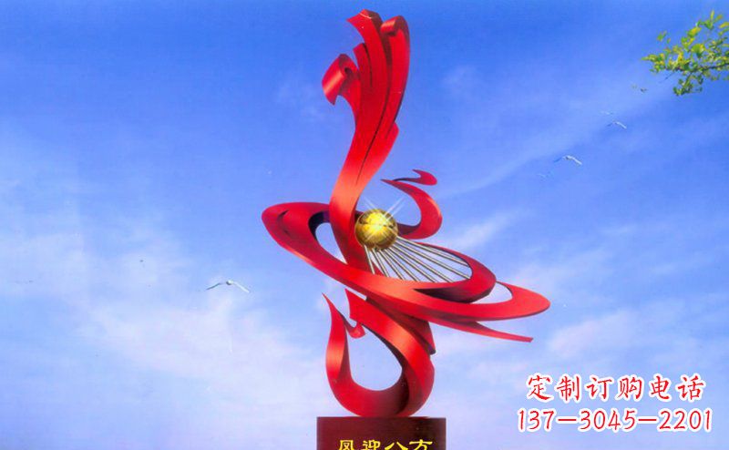 开封不锈钢孔雀雕塑——迎接八方美好